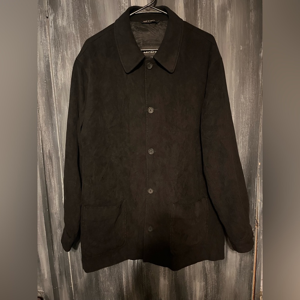 Lineage black suede jacket size large